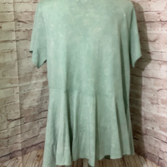 Anthro eri + ali Asymmetrical Peplum Mint Top SZ L - Picture 8 of 8